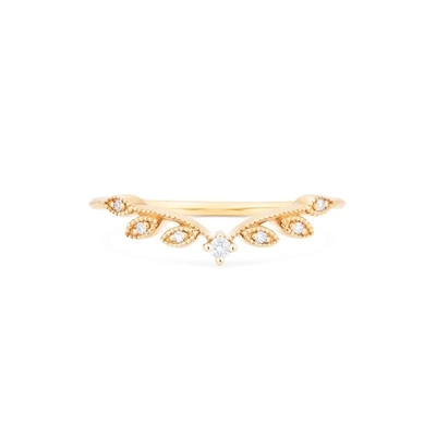 Joyería del oro amarillo de Diamond Wedding Unique Engagement Rings 14K