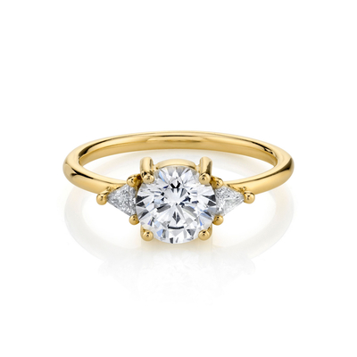 RD 4m m Diamond Ring natural redondo, garra que fija a la alianza de boda del oro 18k