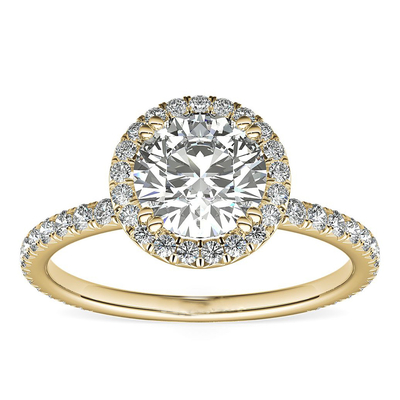 Gia Big Diamonds Woman Engagement de lujo oro 9K/14K/18K de Ring Real Solid