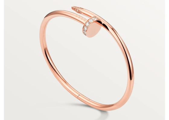 ODM del wideth de Rose Gold Bangle 3.5m m de la joyería del oro sólido de 0.59ct 18K