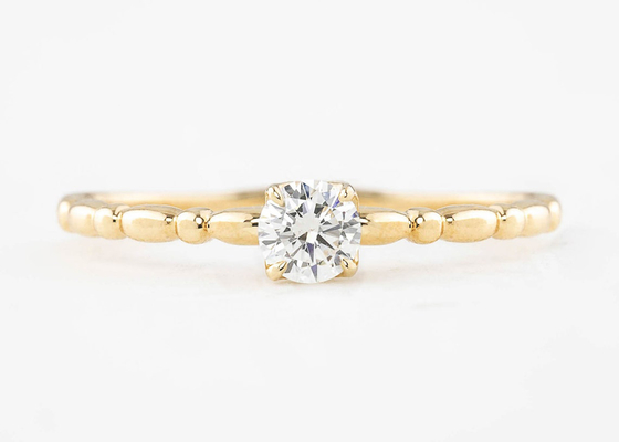Oro Ring With Solitaire Diamond, ODM de 6M M de 0.8ct Moissanite Diamond Rings