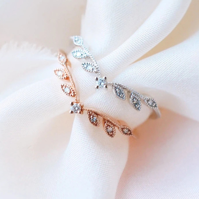 Joyería del oro amarillo de Diamond Wedding Unique Engagement Rings 14K
