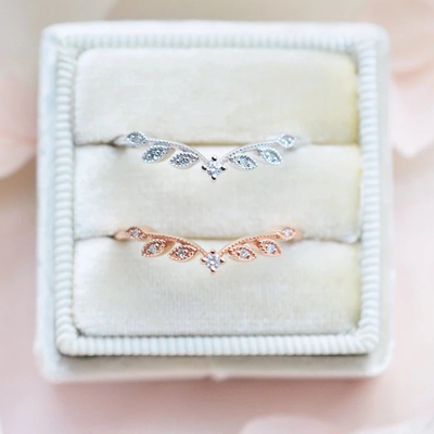 Joyería del oro amarillo de Diamond Wedding Unique Engagement Rings 14K