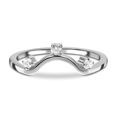 14K Rose Gold Real Diamond Jewellery, suposición real redonda Diamond Anniversary Rings