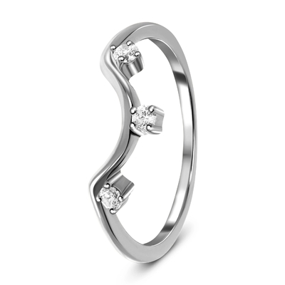 14K Rose Gold Real Diamond Jewellery, suposición real redonda Diamond Anniversary Rings