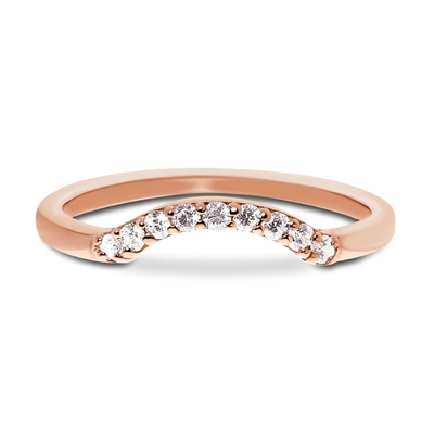 Diamond Fancy Promise Rings real más bonito 14K Rose Gold Jewelry
