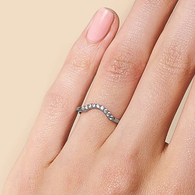 Diamond Fancy Promise Rings real más bonito 14K Rose Gold Jewelry