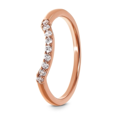Diamond Fancy Promise Rings real más bonito 14K Rose Gold Jewelry