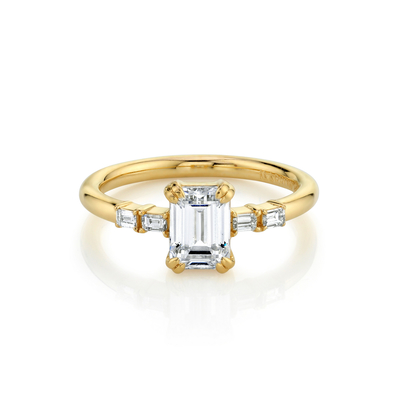 Boda pura oro natural 14k/18k de Diamond Ring Wedding Solid del oro