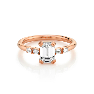 Boda pura oro natural 14k/18k de Diamond Ring Wedding Solid del oro