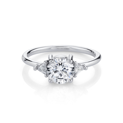 RD 4m m Diamond Ring natural redondo, garra que fija a la alianza de boda del oro 18k