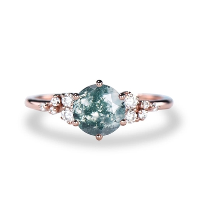 La hoja abierta de 925 Sterling Silver Marquise Shape Jade Aventurine suena los regalos únicos de Olive Leaf Rings Handmade Jewelry para el Wo