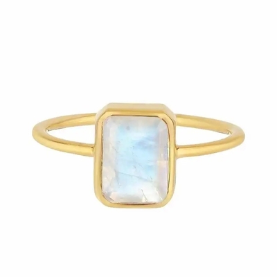 925 Sterling Silver Vine Manufacturer Round cortaron el compromiso Ring Wholesale Women Jewelry Rings de Moonstone del arco iris