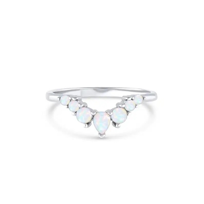 925 anillos preciosos auténticos elegantes antiguos de plata de Opal Promise Engagement Wedding Anniversary