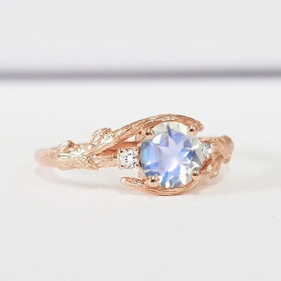 Anillo natural 925 Sterling Silver Jewelry Ring de Moonstone del partido de la decoración