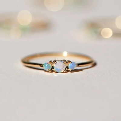 Anillo de moda para el anillo plateado oro de princesa Cut Dainty Engagement de Sterling Silver Moonstone Ring Rose de las mujeres 925