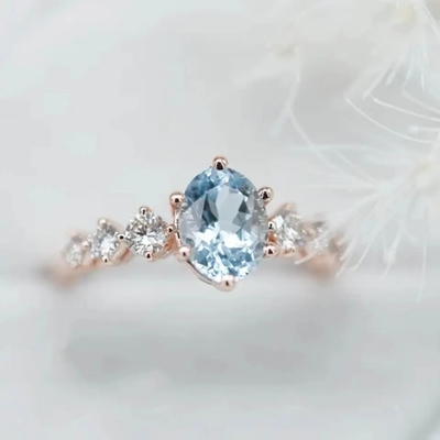 Anillo delicado de 925 Sterling Silver Fashion Design Exquisite Moonstone