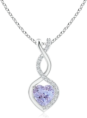 3,12 quilates Tanzanite auténtico y topacio blanco collar 925 Sterling Silver de 3 pedazos