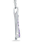 1/3 ct. t.w. Collar pendiente del viaje de la amatista 7-Stone en Sterling Silver
