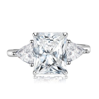 Diamantes Sterling Silver For Women del ct TW del anillo 1/15 de la aguamarina