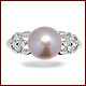 Melinda un compromiso cultivado de agua dulce Ring For Women de la perla