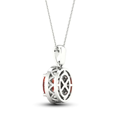 El laboratorio citrino natural creó el oro blanco blanco 18&quot; de Sapphire Necklace 10K