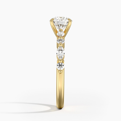 anillo inspirado copo de nieve de Diamond Jewelry Lady Women Engagement del laboratorio del oro 9K