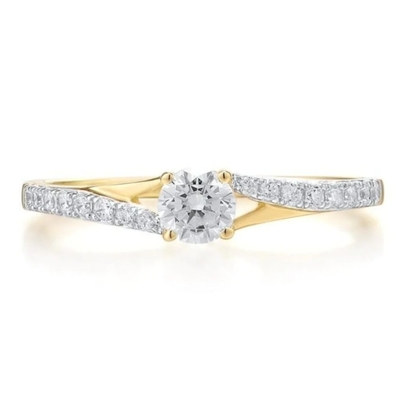 anillo de compromiso del oro 9K/Ring Adele de las mujeres - Pre-orden