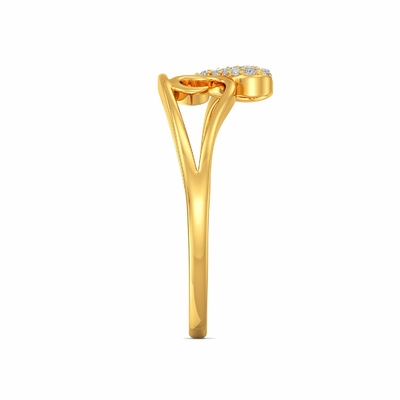 Anillo de oro amarillo de Joyalukkas 9K, corazón Diamond Engagement Ring de las muchachas