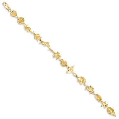 Vida Bolo Bracelet de Ross-Simons Three-Tone Sterling Silver Sea