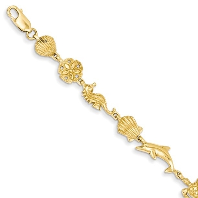 Vida Bolo Bracelet de Ross-Simons Three-Tone Sterling Silver Sea