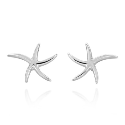 Estrella brillante Sterling Silver Post Stud Earrings de Aera Vida Sea Life Ocean Starfish