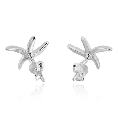 Estrella brillante Sterling Silver Post Stud Earrings de Aera Vida Sea Life Ocean Starfish