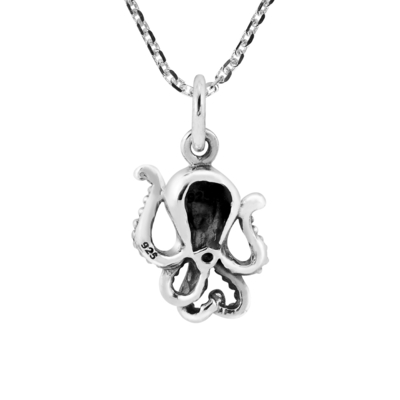 Joyería maravillosa de la vida de Sterling Silver Pendant Necklace Sea del pulpo del mar para los amantes del océano
