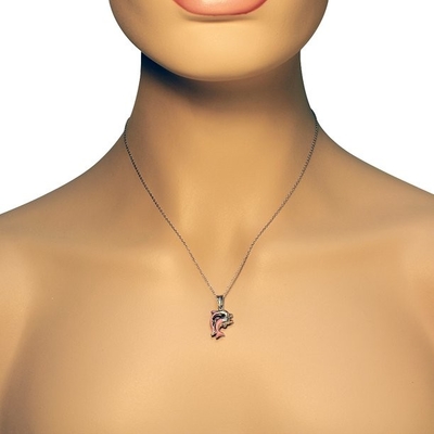 Joyería fina de la vida marina pendiente del collar del encanto de 925 pescados de Sterling Silver Lobster Clasp Enameled para los regalos de las mujeres para ella