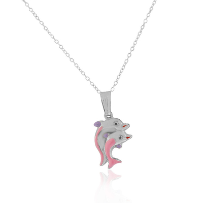 Collar pendiente del pulpo de Larimar en los acentos de Sterling Silver With CZ