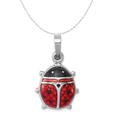 Joyería fina de la vida marina pendiente del collar del encanto de 925 pescados de Sterling Silver Lobster Clasp Enameled para los regalos de las mujeres para ella