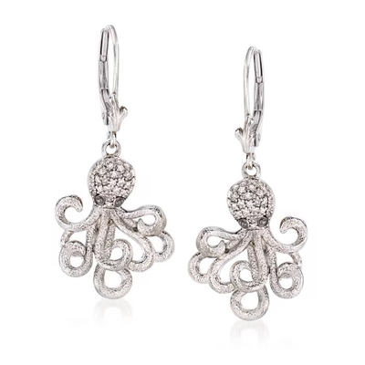 los aros del oído de los pendientes del aro del delfín del oro amarillo 14k fijaron la joyería fina de la vida marina animal para los regalos de las mujeres para ella