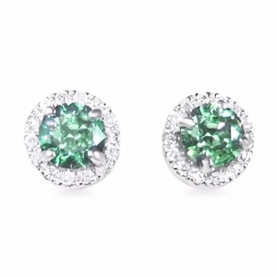 Piedra cúbica Ring Earrings Pure 925 Sterling Silver Fashion Jewelry Set del Zircon de los rubíes sintéticos verdes