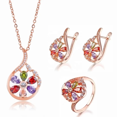 Garnet Morganite Peridot Crystal Zircon fijó el anillo pendiente del collar del pendiente