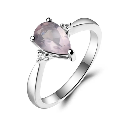 Anillo de compromiso místico de Topaz Mystic Topaz Birthstone Month del nuevo arco iris de 925 Sterling Silver CZ