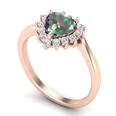 Al por mayor 925 Sterling Silver Jewelry Square Shape Topaz Silver Ring místico