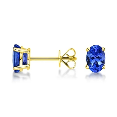 925 pendientes en forma de pera del doble de la joyería de la piedra de Sterling Silver Blue Color Tanzanite