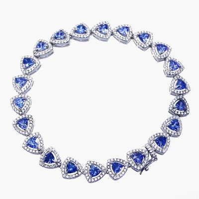 Al por mayor colgante oval de Tanzanite del corte de 925 Sterling Silver Rose Gold Plated