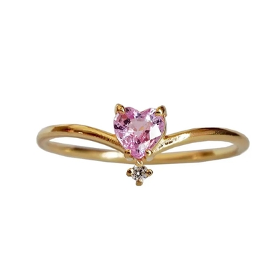 925 pendientes del puño del Morganite de Platedt del oro de Sterling Silver Round Shape Rose