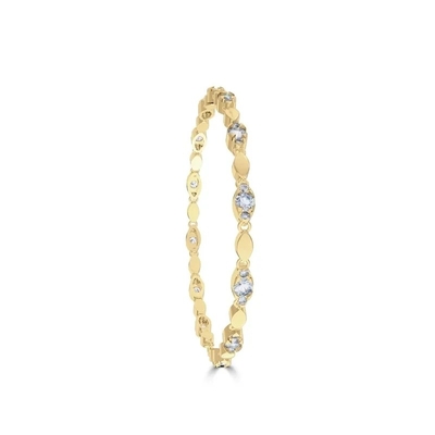 Obra clásica de la pulsera de 925 Sterling Silver Diamond Pear Sapphire para las mujeres de la muchacha