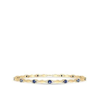 Obra clásica de la pulsera de 925 Sterling Silver Diamond Pear Sapphire para las mujeres de la muchacha