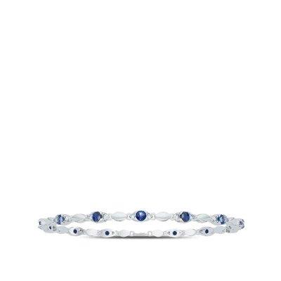 S925 de moda Sterling Silver Natural Jewelry Sapphire CZ Ring Simple Design For Ladies