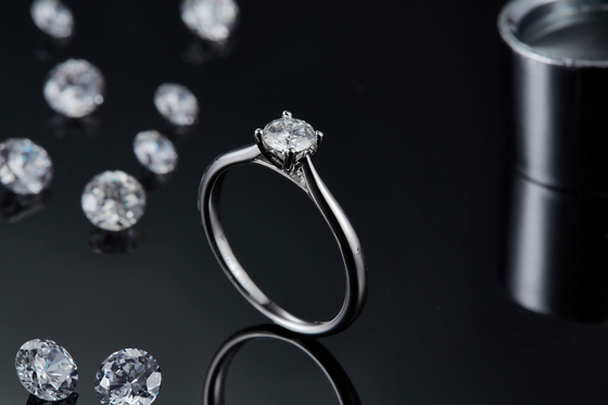 925 anillos de compromiso de Sterling Silver Jewelry Diamond Moissanite prometen los anillos para las mujeres