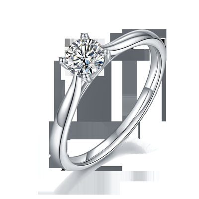 925 anillos de compromiso de Sterling Silver Jewelry Diamond Moissanite prometen los anillos para las mujeres
